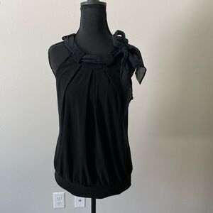 White House Black Market Black Sleeveless Blouse